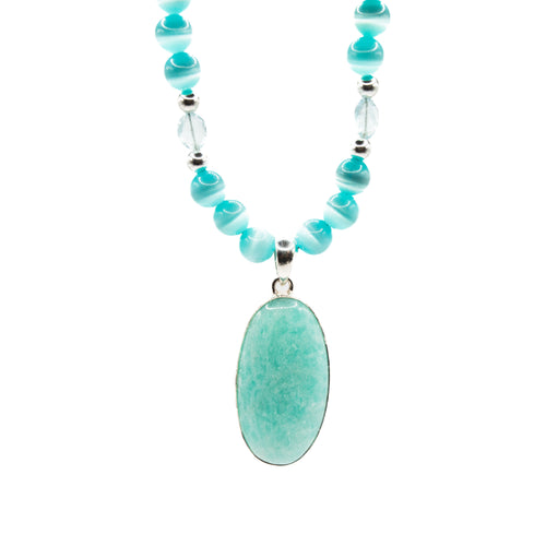 Amazonite Pendant Necklace