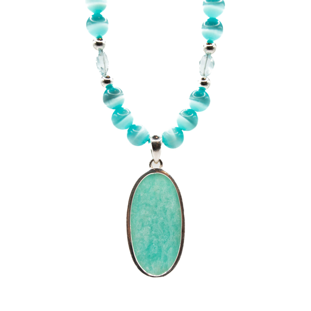 Amazonite Pendant Necklace