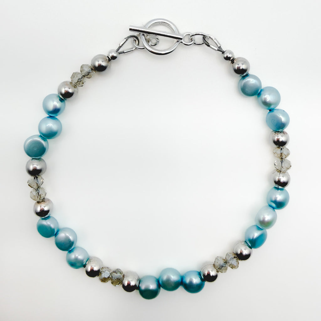 Blue Pearl Bracelet