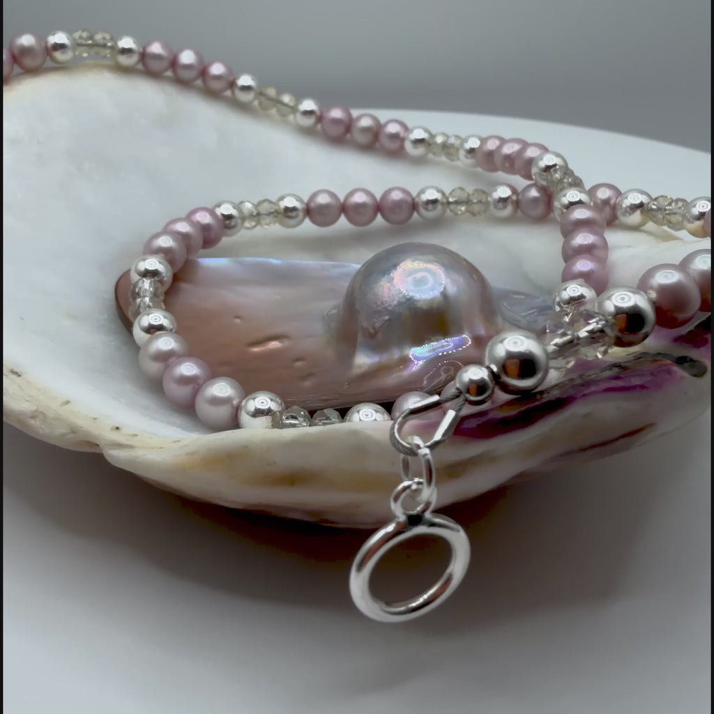 Pink Pearl Necklace